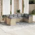 Set canapele de grădină, 9 piese, cu perne, bej, poliratan GartenMobel Dekor