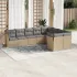 Set canapele de grădină, 9 piese, cu perne, bej, poliratan GartenMobel Dekor