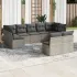 Set canapele de grădină, 9 piese, cu perne, bej, poliratan GartenMobel Dekor