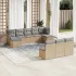 Set canapele de grădină cu perne, 10 piese, negru, poliratan GartenMobel Dekor