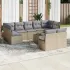 Set mobilier de grădină cu perne, 10 piese, gri, poliratan GartenMobel Dekor