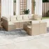 Set mobilier de grădină cu perne, 10 piese, gri, poliratan GartenMobel Dekor