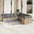 Set canapele de grădină cu perne 10 piese gri deschis poliratan GartenMobel Dekor