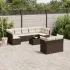 Set mobilier de grădină cu perne, 10 piese, gri, poliratan GartenMobel Dekor