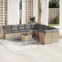 Set canapele de grădină cu perne, 11 piese, gri, poliratan GartenMobel Dekor