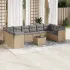 Set canapele de grădină cu perne, 11 piese, gri, poliratan GartenMobel Dekor