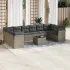 Set canapele de grădină cu perne, 11 piese, gri, poliratan GartenMobel Dekor