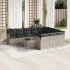 Set canapele de grădină cu perne, 11 piese, bej, poliratan GartenMobel Dekor