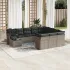 Set canapele de grădină cu perne, 11 piese, gri, poliratan GartenMobel Dekor