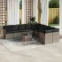 Set canapele de grădină cu perne, 11 piese, gri, poliratan GartenMobel Dekor