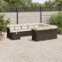 Set canapele de grădină cu perne, 11 piese, gri, poliratan GartenMobel Dekor