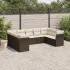 Set canapele de grădină, 9 piese, cu perne, bej, poliratan GartenMobel Dekor
