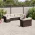 Set canapele de grădină, 9 piese, cu perne, bej, poliratan GartenMobel Dekor