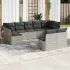 Set canapele de grădină, 9 piese, cu perne, bej, poliratan GartenMobel Dekor