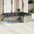 Set canapele de grădină, 9 piese, cu perne, bej, poliratan GartenMobel Dekor