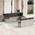 Set canapele de grădină cu perne, 10 piese, negru, poliratan GartenMobel Dekor