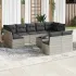 Set mobilier de grădină cu perne, 10 piese, gri, poliratan GartenMobel Dekor