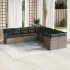 Set canapele de grădină cu perne 10 piese gri deschis poliratan GartenMobel Dekor