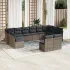 Set canapea de grădină cu perne, 12 piese, gri, poliratan GartenMobel Dekor
