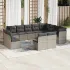 Set canapea de grădină cu perne, 12 piese, gri, poliratan GartenMobel Dekor