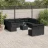 Set canapele de grădină, 12 piese, cu perne, negru, poliratan GartenMobel Dekor