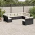 Set canapea de grădină cu perne, 12 piese, gri, poliratan GartenMobel Dekor