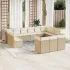 Set mobilier de grădină cu perne, 13 piese, negru, poliratan GartenMobel Dekor