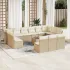 Set mobilier de grădină cu perne, 14 piese, maro, poliratan GartenMobel Dekor