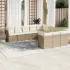 Set canapele de grădină cu perne, 11 piese, bej, poliratan GartenMobel Dekor