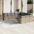 Set canapele de grădină cu perne, 11 piese, bej, poliratan GartenMobel Dekor