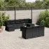 Set canapele de grădină cu perne, 11 piese, negru, poliratan GartenMobel Dekor