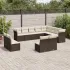 Set canapea de grădină cu perne, 12 piese, gri, poliratan GartenMobel Dekor