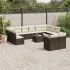 Set canapele de grădină cu perne, 13piese gri deschis poliratan GartenMobel Dekor