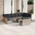Set mobilier de grădină cu perne, 13 piese, gri, poliratan GartenMobel Dekor