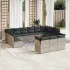 Set mobilier de grădină cu perne, 13 piese, negru, poliratan GartenMobel Dekor