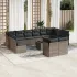 Set canapele de grădină cu perne, 13piese gri deschis poliratan GartenMobel Dekor