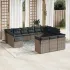 Set mobilier de grădină cu perne, 13 piese, negru, poliratan GartenMobel Dekor
