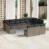Set canapele de grădină cu perne, 13 piese, maro, poliratan GartenMobel Dekor