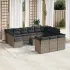 Set mobilier de grădină cu perne, 14 piese, maro, poliratan GartenMobel Dekor
