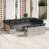 Set mobilier de grădină cu perne, 14 piese, maro, poliratan GartenMobel Dekor