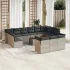 Set mobilier de grădină cu perne, 14 piese, maro, poliratan GartenMobel Dekor