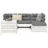 Set canapea de grădină, 5 piese, alb, lemn masiv de pin GartenMobel Dekor