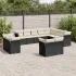 Set canapele de grădină, 12 piese, cu perne, negru, poliratan GartenMobel Dekor