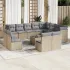 Set canapele de grădină cu perne, 13piese gri deschis poliratan GartenMobel Dekor