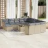Set canapele de grădină cu perne, 13piese gri deschis poliratan GartenMobel Dekor