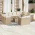 Set canapele de grădină cu perne, 13 piese, maro, poliratan GartenMobel Dekor