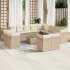 Set mobilier de grădină cu perne, 14 piese, negru, poliratan GartenMobel Dekor