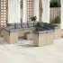Set mobilier de grădină cu perne, 14 piese, negru, poliratan GartenMobel Dekor