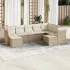 Set mobilier de grădină cu perne, 9 piese, negru, poliratan GartenMobel Dekor