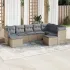 Set mobilier de grădină cu perne, 9 piese, negru, poliratan GartenMobel Dekor